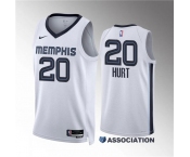 Men's Memphis Grizzlies #20 Matthew Hurt White Association Edition Stitched Jersey