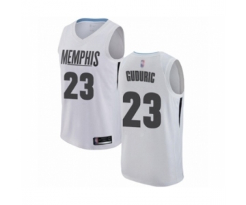 Men's Memphis Grizzlies #23 Marko Guduric Authentic White Basketball Jersey - City Edition