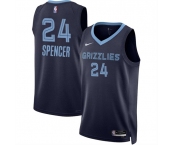 Men's Memphis Grizzlies #24 Cam Spencer Navy 2024 Draft Icon Edition Stitched Jersey