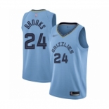 Men's Memphis Grizzlies #24 Dillon Brooks Authentic Blue Finished Basketball Jersey Statement Edition