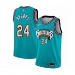 Men's Memphis Grizzlies #24 Dillon Brooks Authentic Green Hardwood Classic Basketball Jersey