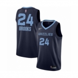 Men's Memphis Grizzlies #24 Dillon Brooks Authentic Navy Blue Finished Basketball Jersey - Icon Edition