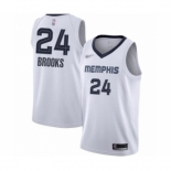 Men's Memphis Grizzlies #24 Dillon Brooks Authentic White Finished Basketball Jersey - Association Edition