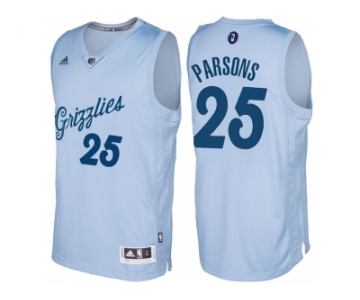 Men's Memphis Grizzlies #25 Chandler Parsons Light Blue 2016 Christmas Day NBA Swingman Jersey