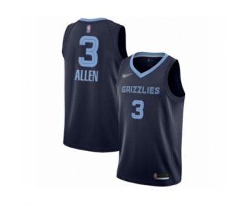 Men's Memphis Grizzlies #3 Grayson Allen Authentic Navy Blue Finished Basketball Jersey - Icon Edition