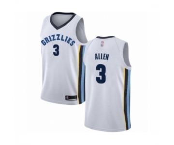 Men's Memphis Grizzlies #3 Grayson Allen Authentic White Basketball Jersey - Association Edition