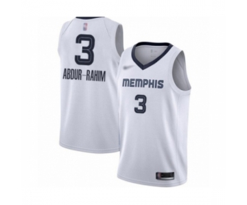 Men's Memphis Grizzlies #3 Shareef Abdur-Rahim Authentic White Finished Basketball Jersey - Association Edition