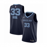 Men's Memphis Grizzlies #33 Marc Gasol Authentic Navy Blue Finished Basketball Jersey - Icon Edition