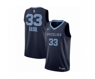 Men's Memphis Grizzlies #33 Marc Gasol Authentic Navy Blue Finished Basketball Jersey - Icon Edition