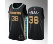 Men's Memphis Grizzlies #36 Marcus Smart Black 2023 Draft City Edition Stitched Basketball Jersey