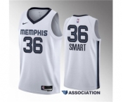 Men's Memphis Grizzlies #36 Marcus Smart White 2023 Draft Association Edition Stitched Basketball Jersey