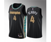 Men's Memphis Grizzlies #4 Victor Oladipo Black City Edition Stitched Jersey