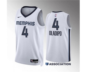 Men's Memphis Grizzlies #4 Victor Oladipo White Association Edition Stitched Jersey