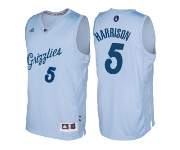 Men's Memphis Grizzlies #5 Andrew Harrison Light Blue 2016 Christmas Day NBA Swingman Jersey