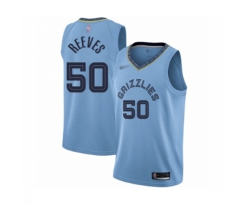 Men's Memphis Grizzlies #50 Bryant Reeves Authentic Blue Finished Basketball Jersey Statement Edition