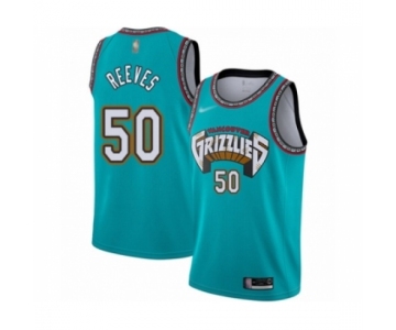 Men's Memphis Grizzlies #50 Bryant Reeves Authentic Green Hardwood Classic Basketball Jersey