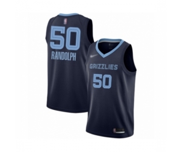 Men's Memphis Grizzlies #50 Zach Randolph Authentic Navy Blue Finished Basketball Jersey - Icon Edition