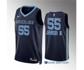 Men's Memphis Grizzlies #55 Trey Jemison Iii Navy Icon Edition Stitched Jersey