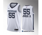 Men's Memphis Grizzlies #55 Trey Jemison Iii White Association Edition Stitched Jersey