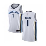 Men's Nike Memphis Grizzlies #1 Jarell Martin Authentic White NBA Jersey - Association Edition