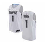 Men's Nike Memphis Grizzlies #1 Jarell Martin Authentic White NBA Jersey - City Edition