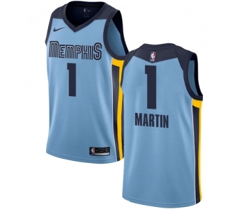 Men's Nike Memphis Grizzlies #1 Jarell Martin Swingman Light Blue NBA Jersey Statement Edition