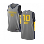 Men's Nike Memphis Grizzlies #10 Mike Bibby Swingman Gray NBA Jersey - City Edition