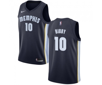 Men's Nike Memphis Grizzlies #10 Mike Bibby Swingman Navy Blue Road NBA Jersey - Icon Edition