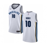 Men's Nike Memphis Grizzlies #10 Mike Bibby Swingman White NBA Jersey - Association Edition