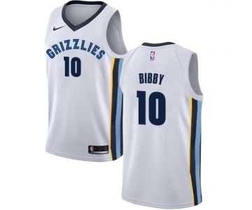 Men's Nike Memphis Grizzlies #10 Mike Bibby Swingman White NBA Jersey - Association Edition