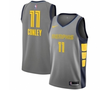 Men's Nike Memphis Grizzlies #11 Mike Conley Swingman Gray NBA Jersey - City Edition