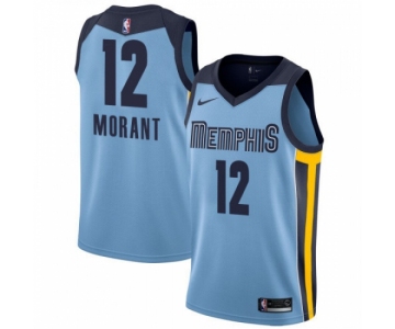 Men's Nike Memphis Grizzlies #12 Ja Morant Light Blue NBA Swingman Statement Edition Jersey