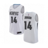 Men's Nike Memphis Grizzlies #14 Brice Johnson Authentic White NBA Jersey - City Edition