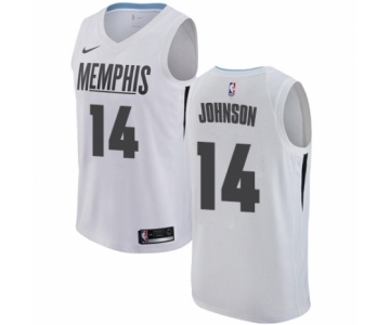 Men's Nike Memphis Grizzlies #14 Brice Johnson Authentic White NBA Jersey - City Edition