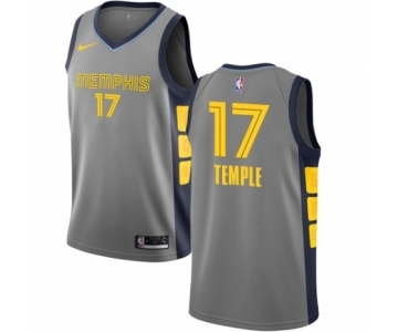 Men's Nike Memphis Grizzlies #17 Garrett Temple Authentic Gray NBA Jersey - City Edition