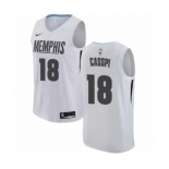 Men's Nike Memphis Grizzlies #18 Omri Casspi Authentic White NBA Jersey - City Edition