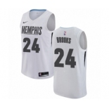 Men's Nike Memphis Grizzlies #24 Dillon Brooks Authentic White NBA Jersey - City Edition