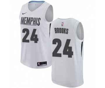 Men's Nike Memphis Grizzlies #24 Dillon Brooks Authentic White NBA Jersey - City Edition