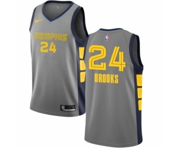 Men's Nike Memphis Grizzlies #24 Dillon Brooks Swingman Gray NBA Jersey - City Edition