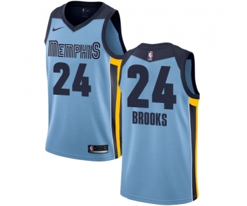 Men's Nike Memphis Grizzlies #24 Dillon Brooks Swingman Light Blue NBA Jersey Statement Edition