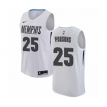 Men's Nike Memphis Grizzlies #25 Chandler Parsons Authentic White NBA Jersey - City Edition