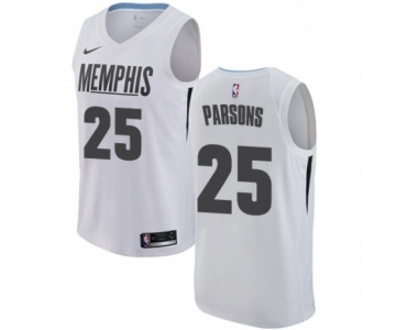 Men's Nike Memphis Grizzlies #25 Chandler Parsons Authentic White NBA Jersey - City Edition