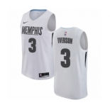 Men's Nike Memphis Grizzlies #3 Allen Iverson Authentic White NBA Jersey - City Edition