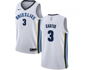 Men's Nike Memphis Grizzlies #3 Jevon Carter Swingman White NBA Jersey - Association Edition