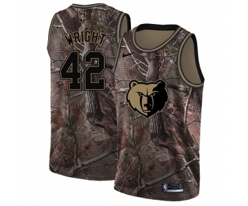 Men's Nike Memphis Grizzlies #42 Lorenzen Wright Swingman Camo Realtree Collection NBA Jersey