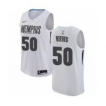 Men's Nike Memphis Grizzlies #50 Bryant Reeves Authentic White NBA Jersey - City Edition