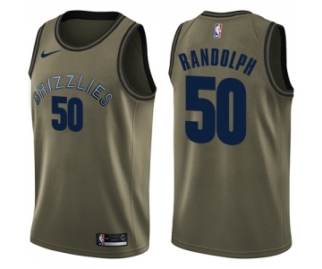 Men's Nike Memphis Grizzlies #50 Zach Randolph Swingman Green Salute to Service NBA Jersey