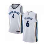 Men's Nike Memphis Grizzlies #6 Mario Chalmers Authentic White NBA Jersey - Association Edition