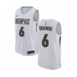 Men's Nike Memphis Grizzlies #6 Mario Chalmers Authentic White NBA Jersey - City Edition