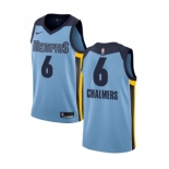 Men's Nike Memphis Grizzlies #6 Mario Chalmers Swingman Light Blue NBA Jersey Statement Edition